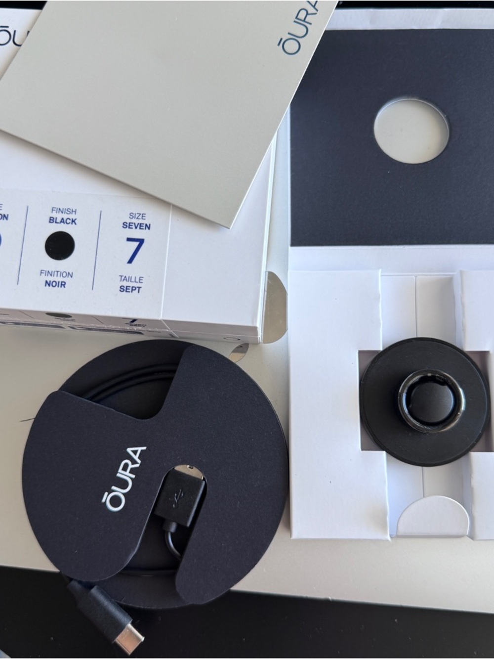 Oura Ring Box — Black and White Packaging